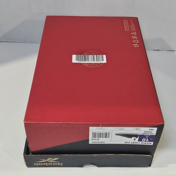 Reebok Court CLN Men's Tennis Shoes/Green-White / Size 10/New With Imperfect Box - Picture 12 of 13